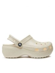 Crocs Klapki Classic Platform Glitter Clog W 207241 Écru. Klapki damskie Crocs, bez wzorów, z tworzywa sztucznego, bez obcasa, bez zapięcia. Za 199.99 zł.