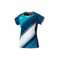 Koszulka tenisowa damska z krótkim rękawem YONEX Crew Neck Shirt. Białe bluzki damskie YONEX, s, bez wzorów, bez kołnierzyka, bez ramiączek. Za 259.00 zł.