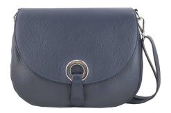 Listonoszka skórzana BARBERINI'S granatowa 641-4. Niebieskie shopper bag Barberinis, z aplikacjami, ze skóry, przez ramię, duże, bez dodatków. Za 279.99 zł.