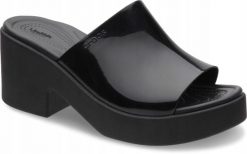 Klapki Dla Dorosłych Crocs Crocs Brooklyn High Shine Heel Slide. Czarne klapki damskie Crocs, bez wzorów, z materiału, bez obcasa, bez zapięcia. Za 230.99 zł.