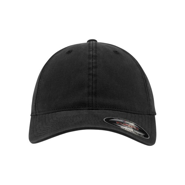 Czapka Flexfit cotton dad. Czarne czapki damskie FLEXFIT, bez wzorów, z jeansu. Za 84.35 zł.