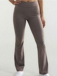 Sportowe legginsy flare - kremowy. Białe legginsy damskie Sinsay, l, bez wzorów. Za 49.99 zł.