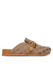 Guess Klapki FLPGAL FAL06 Beżowy. Brązowe klapki damskie Guess, z aplikacjami, z materiału, bez obcasa, bez zapięcia. Za 549.99 zł.