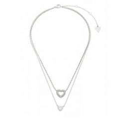 Naszyjnik Guess. Szare naszyjniki damskie Guess, srebrne. Za 329.99 zł.