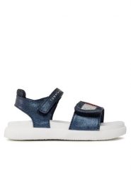 Tommy Hilfiger Sandały Strass Heart Velcro Sandal T1A2-32752-1367 S Granatowy. Niebieskie sandały dziewczęce Tommy Hilfiger, ze skóry, bez obcasa, bez zapięcia. Za 199.99 zł.