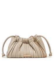 Calvin Klein Torebka Plisse Mini Drawstring Bag LV04F3077G Écru. Listonoszki damskie Calvin Klein, bez wzorów, ze skóry, bez dodatków. Za 329.99 zł.