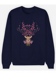 WOOOP Bluza "Spring Deer" w kolorze granatowym rozmiar: S. Niebieskie bluzy damskie Wooop, s, bez wzorów, bez kaptura. Za 88.02 zł.
