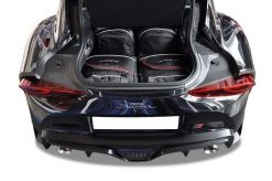 Torby Do Bagażnika Toyota Supra 2019-2024 4Szt Kjust. Czarne torby podróżne KJUST, bez wzorów, z kauczuku. Za 938.00 zł.