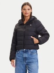 Calvin Klein Jeans Kurtka przejściowa LV047C510G Czarny Regular Fit. Czarne kurtki damskie Calvin Klein Jeans, l, bez wzorów, z jeansu, bez kaptura. Za 599.99 zł.