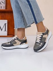 Sixth Sens Sneakersy w kolorze czarno-beżowo-złotym rozmiar: 36. Brązowe obuwie sportowe damskie Sixth Sens, bez zapięcia. Za 127.35 zł.