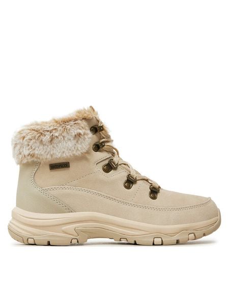 Skechers Trapery Trego - Snow Worries 167882/NAT Beżowy. Brązowe trapery damskie Skechers, ze skóry, bez zapięcia. Za 339.99 zł.