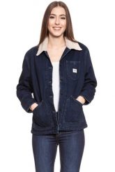 DAMSKA KURTKA JEANSOWA LEE SHERPA CHORE JACKET BROOME L54FCZXK 112112773. Kurtki damskie Lee, na zimę, l, bez wzorów, z jeansu, bez kaptura. W wyprzedaży za 119.99 zł.