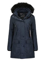 Geographical Norway Parka "Corta" w kolorze granatowym rozmiar: XL. Niebieskie parki damskie Geographical Norway, xl, bez kaptura. Za 368.96 zł.