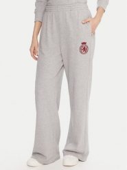 Tommy Hilfiger Spodnie dresowe UW0UW06081 Szary Wide Leg. Szare spodnie dresowe damskie Tommy Hilfiger, l, bez wzorów, z bawełny. Za 279.99 zł.