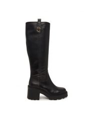 PINKO Kozaki Altea 05 SD0553P001 Czarny. Czarne kozaki damskie Pinko, ze skóry, bez obcasa, na płaskiej podeszwie, bez zapięcia. Za 1,659.00 zł.