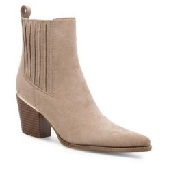 Botki Jenny Fairy. Brązowe botki damskie Jenny Fairy, bez obcasa, na słupku, bez zapięcia. Za 83.99 zł.