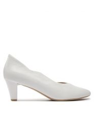 Caprice Czółenka 9-22400-42 Biały. Białe czółenka damskie Caprice, bez wzorów, ze skóry, bez obcasa. Za 233.99 zł.