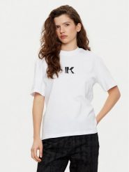 Karl Lagerfeld Jeans T-Shirt A1W17031 Biały Regular Fit. Białe t-shirty damskie Karl Lagerfeld Jeans, xl, bez wzorów, z bawełny, bez kołnierzyka. Za 157.99 zł.