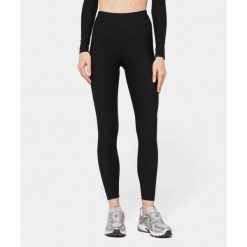 Legginsy Carpatree prążkowane z kieszenią Onyx Flow czarne. Czarne legginsy damskie Carpatree, l, bez wzorów, prążkowane. W wyprzedaży za 149.99 zł.