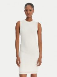 Guess Sukienka dzianinowa V6GK04 Z0648 Biały Regular Fit. Białe sukienki damskie Guess, z aplikacjami, z dzianiny, bez ramiączek. Za 469.99 zł.