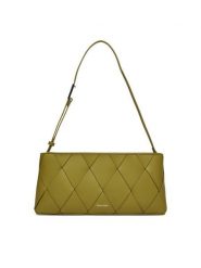Calvin Klein Torebka Ck Woven Elongated Shoulder Bag K60K612992 Zielony. Zielone torebki klasyczne damskie Calvin Klein, ze skóry, bez dodatków. Za 379.99 zł.