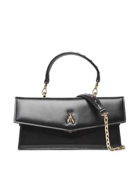 Patrizia Pepe Torebka 2B0032/L061-K103 Czarny. Czarne torebki wieczorowe damskie Patrizia Pepe, bez wzorów, ze skóry, bez dodatków. Za 809.99 zł.