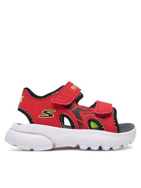 Skechers Sandały Razor Splash 406513N/RDBK Czerwony. Czerwone sandały chłopięce Skechers, z materiału, bez zapięcia. Za 159.99 zł.