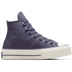 Sneakers Converse Chuck Taylor All Star Lift. Niebieskie obuwie sportowe damskie Converse, ze skóry, bez zapięcia, na fitness i siłownię. Za 590.00 zł.