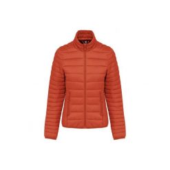 Damska lekka kurtka puchowa Kariban. Brązowe kurtki damskie KARIBAN, bez wzorów, z puchu, bez kaptura. Za 262.00 zł.