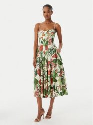 Guess Sukienka koktajlowa W6GKAF W2558 Zielony Regular Fit. Zielone sukienki damskie Guess, z aplikacjami, z wiskozy, wizytowe, bez ramiączek. Za 794.99 zł.