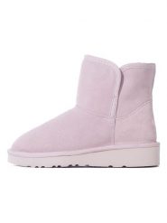 NICEBAY Skórzane botki zimowe "Wilma" w kolorze jasnoróżowym rozmiar: 40. Różowe botki damskie NICEBAY, na zimę, z materiału, bez obcasa, bez zapięcia. Za 165.99 zł.