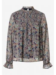 More & More Bluzka w kolorze granatowo-beżowym rozmiar: 34. Brązowe bluzki damskie More & More, bez wzorów, bez kołnierzyka, bez ramiączek. Za 78.28 zł.