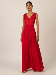 APART Sukienka w kolorze czerwonym rozmiar: 38. Czerwone sukienki damskie Apart, bez wzorów, z koronki, bez ramiączek. Za 298.67 zł.