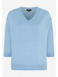 More & More Sweter w kolorze błękitnym rozmiar: 44. Niebieskie swetry klasyczne damskie More & More, ze splotem, bez kołnierzyka. Za 114.17 zł.