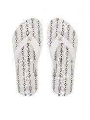 Tommy Hilfiger Japonki Th Chain Print FW0FW08514 Biały. Białe klapki damskie Tommy Hilfiger, bez wzorów, z materiału, bez obcasa, bez zapięcia. Za 119.99 zł.