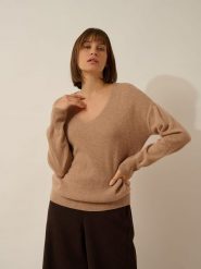 Just Cashmere Kaszmirowy sweter "Birse" w kolorze beżowym rozmiar: M. Brązowe swetry klasyczne damskie Just Cashmere, m, z kaszmiru, bez kołnierzyka. Za 369.99 zł.