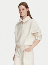 Guess Bluza W6YQ22 K5315 Kremowy Regular Fit. Białe bluzy damskie Guess, l, z aplikacjami, z bawełny, bez kaptura. Za 474.99 zł.