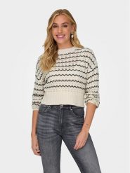 ONLY Sweter Asa 15310527 Beżowy Regular Fit. Brązowe swetry klasyczne damskie Only, s, z syntetyku, bez kołnierzyka. Za 129.99 zł.