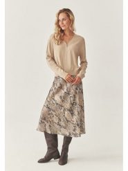 TATUUM Spódnica w kolorze beżowo-czarnym rozmiar: 36. Brązowe spódnice damskie TATUUM, bez wzorów, ze skóry, midi. Za 156.98 zł.
