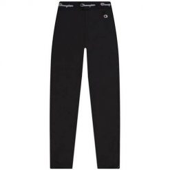 Spodnie sportowe damskie Champion Wmns Script Logo Waist Zip Detail. Czarne spodnie sportowe damskie Champion, s, bez wzorów, z dresówki. Za 367.00 zł.