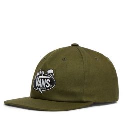 Czapka z daszkiem Vans. Zielone czapki z daszkiem damskie Vans, bez wzorów. Za 139.99 zł.