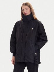 Guess Kurtka zimowa V5BL13 WHHZ2 Czarny Regular Fit. Czarne kurtki damskie Guess, na zimę, xl, z aplikacjami, z syntetyku, bez kaptura. Za 699.99 zł.