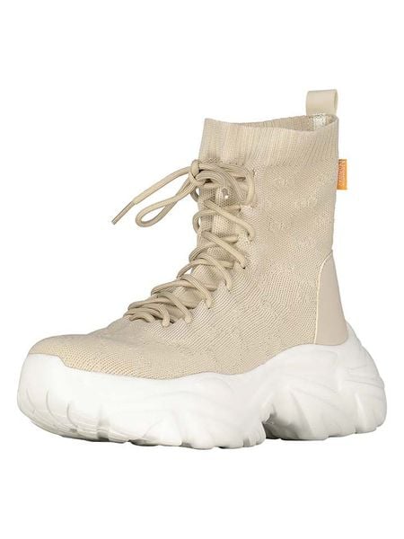 Geographical Norway Botki "Obask" w kolorze beżowym rozmiar: 36. Brązowe botki damskie Geographical Norway, bez obcasa, bez zapięcia. Za 121.99 zł.