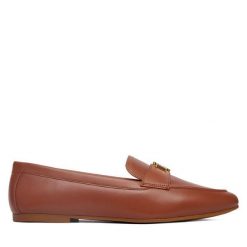 Lordsy LAUREN RALPH LAUREN. Brązowe półbuty damskie Lauren Ralph Lauren, bez wzorów, bez obcasa, bez zapięcia. Za 689.99 zł.