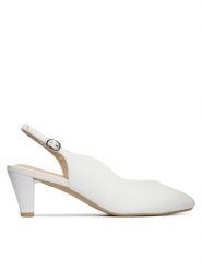 Caprice Czółenka 9-29603-44 Biały. Białe czółenka damskie Caprice, bez wzorów, ze skóry, bez obcasa. Za 234.99 zł.