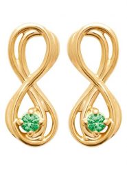 L'Atélier Précieux Pozłacane kolczyki-wkrętki z cyrkoniami rozmiar: onesize. Żółte kolczyki damskie l'Atelier precieux, z cyrkonią, pozłacane. Za 126.99 zł.