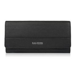 Portfel damski skórzany czarny duży z RFID Paolo Peruzzi AL-01-BL. Czarne portfele damskie PAOLO PERUZZI, bez wzorów, ze skóry. Za 74.00 zł.