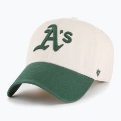 Czapka z daszkiem 47 Brand MLB Oaklands Athletics Grand Stand CLEAN UP. Brązowe czapki z daszkiem damskie 47 Brand, bez wzorów. Za 129.99 zł.
