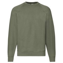 Klasyczna Bluza Raglanowa Unisex Dla Dorosłych. Czerwone bluzy damskie Fruit of the Loom, m, bez wzorów, z bawełny, z kapturem. Za 135.99 zł.