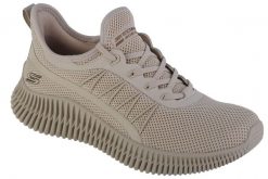 Sandały Skechers Bobs Geo Nowa Estetyka Beżowy. Szare sandały damskie Skechers, bez wzorów, z materiału, bez obcasa, bez zapięcia. Za 259.99 zł.